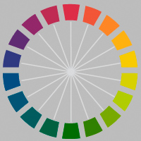 náhled barevný kruh 9 × 2 barvy