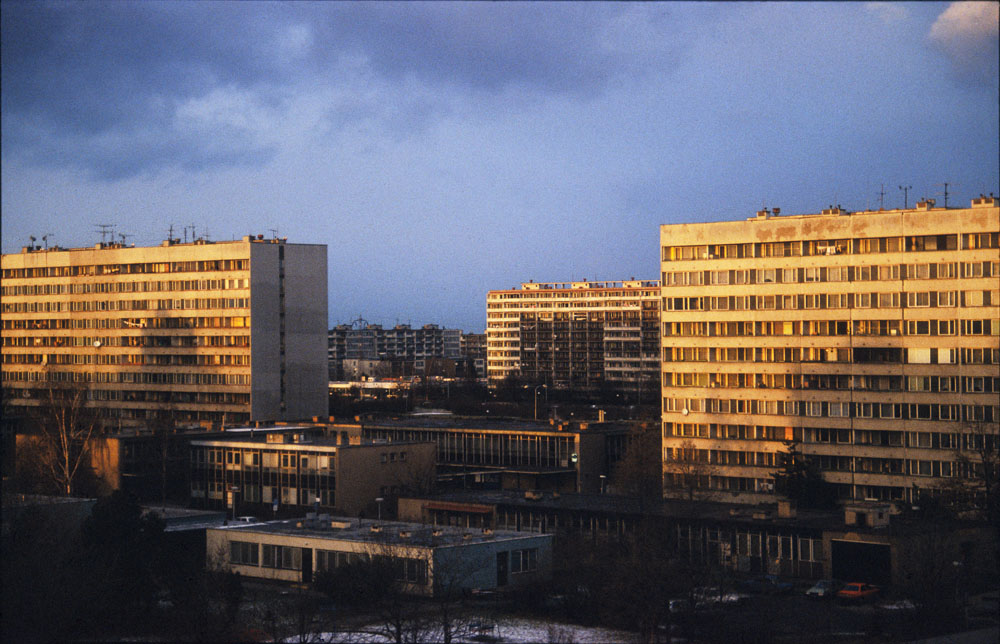 sídliště Prosek, Praha, Vysočanská, západ slunce